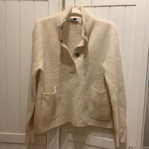 J crew half button up sweater